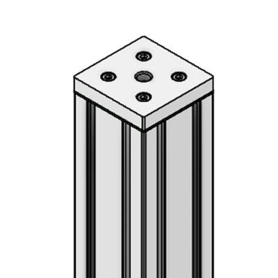32-909014G-1 MODULAR SOLUTIONS PNEUMATIC PLATE 90MM X 90MM WITH GASKET 1/4" G THREADED CENTER THRU HOLE